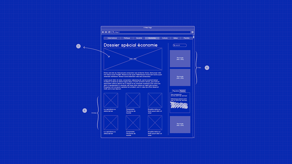 Blueprint d'un site web - Breek