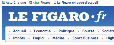 Capture d'écran du site du Figaro.fr