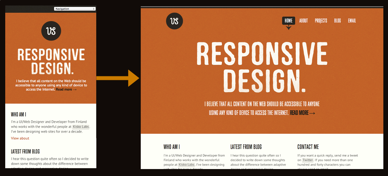 Responsive navigation patterns