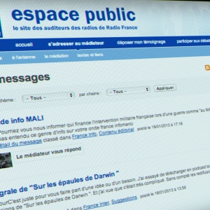 Création du site web Espace Public, communauté des auditeurs de Radio France (Drupal)