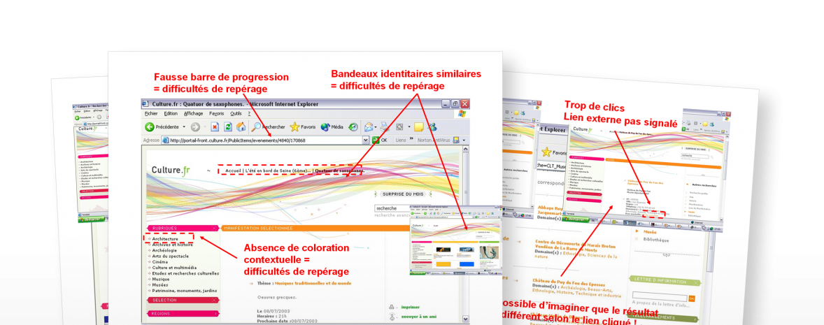 Optimisation du portail culture.fr : tests utilisateurs, analyse statistique, recommandations, étude d’impact et de faisabilité...