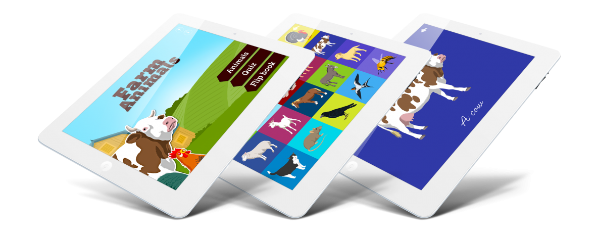 Les animaux de la ferme, jeu pédagogique pour enfants (iPhone, iPad, Mac)